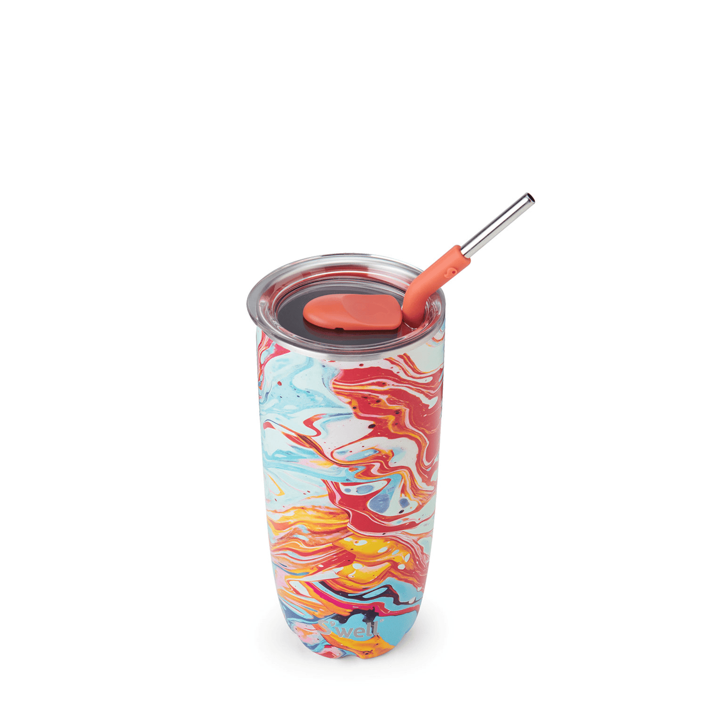 Swell 24oz Marble Swirl Tumbler with Straw