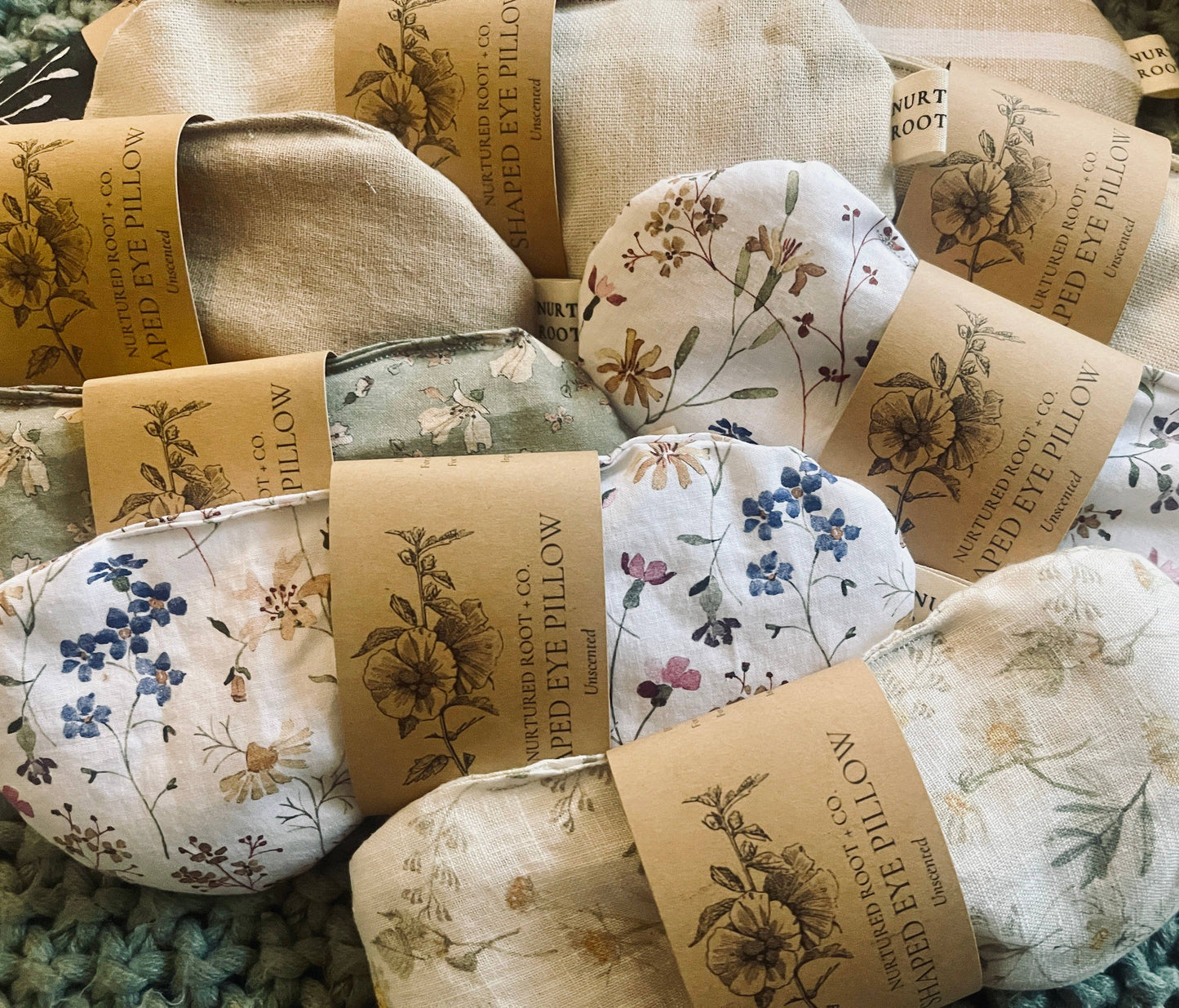 Hot & Cold Shaped Eye Pillow: Floral / Unscented & Lavender