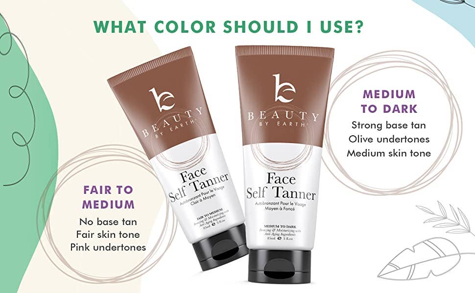 Self Tanner Face Lotion 3oz (2 Shades): Fair to Medium