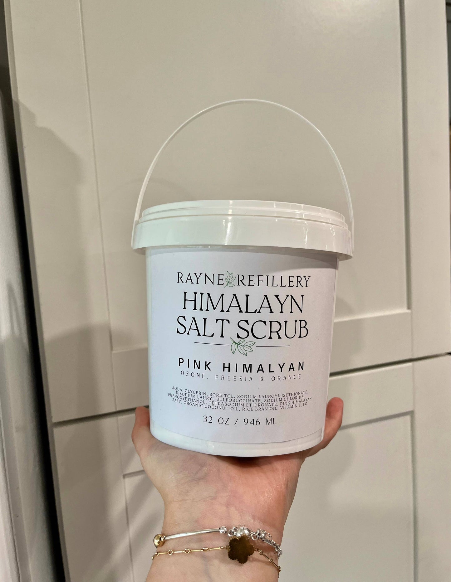 Rayne Refillery Pink Himalayan Salt Scrub - Whipped Exfoliating Body Scrub Ozone & Freesia: Regular