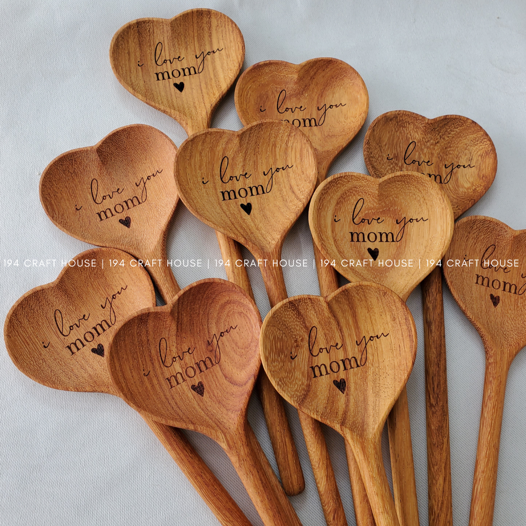 Joy Wooden Heart Spoon - Christmas Gifts