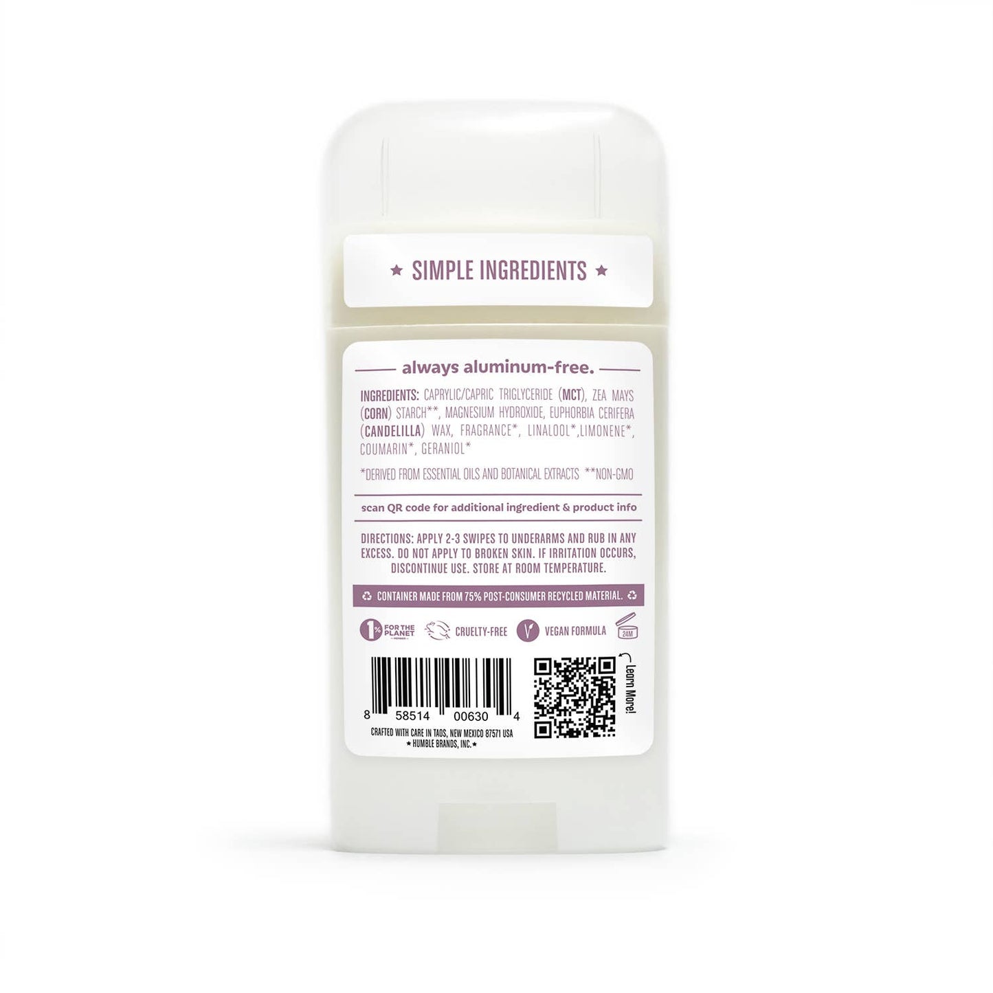 Humble Mountain Lavender Vegan & Sensitive Deodorant
