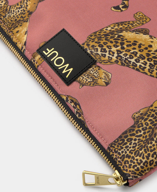 Wouf Blush Leopard Pouch