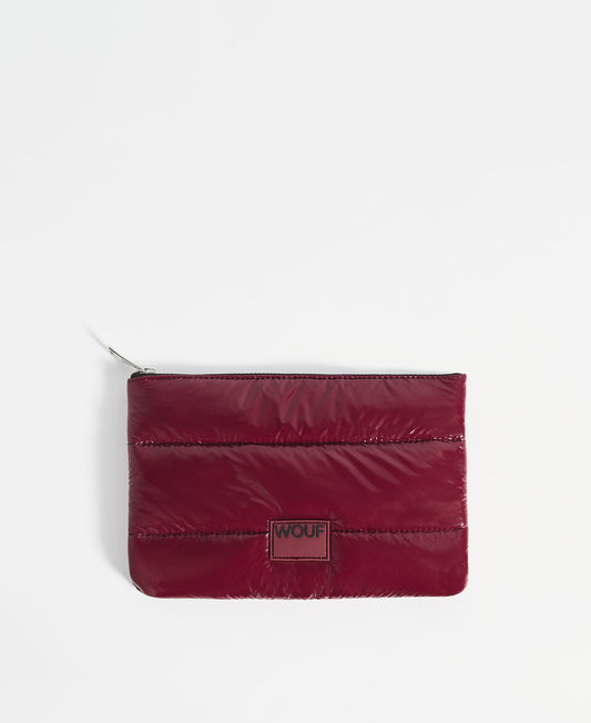 Wouf Burgundy Glossy Pouch