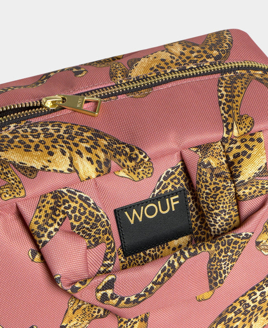 Wouf Blush Leopard Large Toiletry