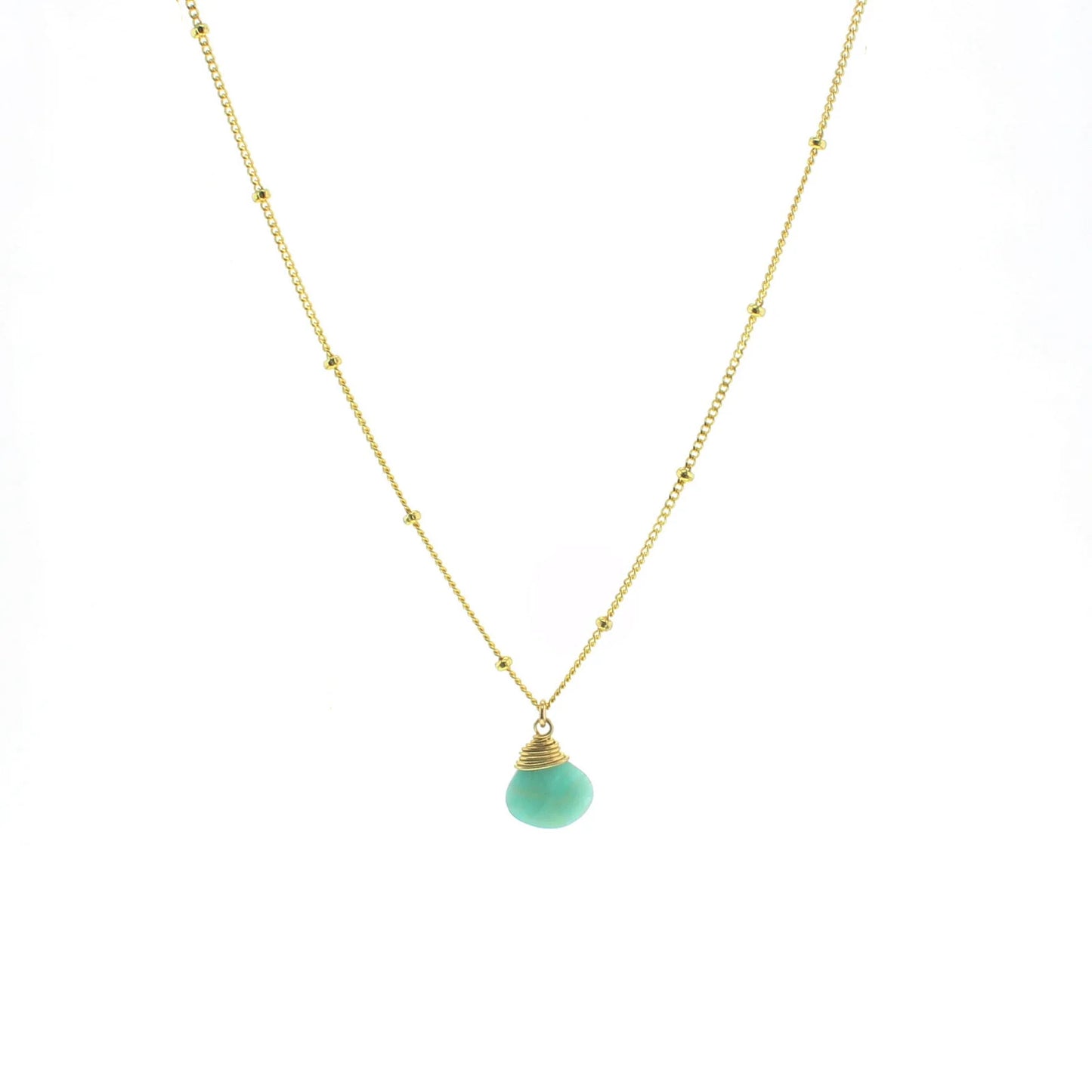 Lotus Jewelry Studio Amazonite Stone 16” Necklace Sterling Silver