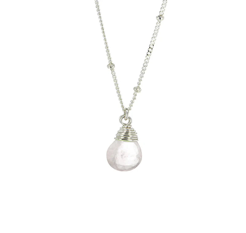 Lotus Jewelry Studio White Moonstone 16” Necklace Sterling Silver