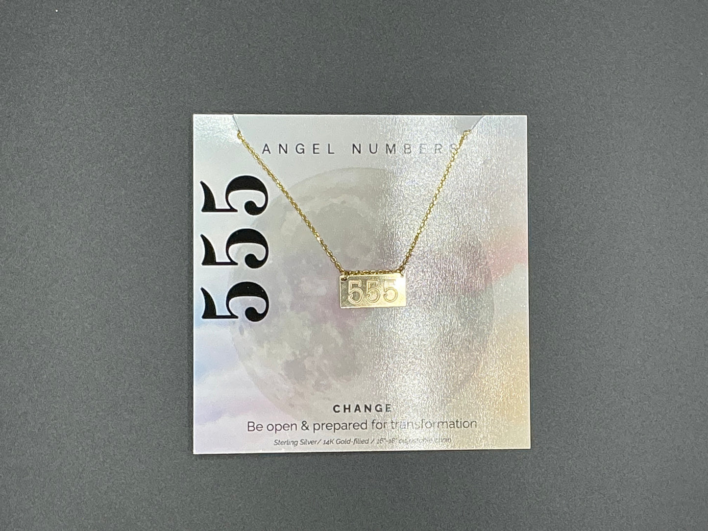 Lotus Jewelry Studio Gold Angel Number 555 16” Necklace