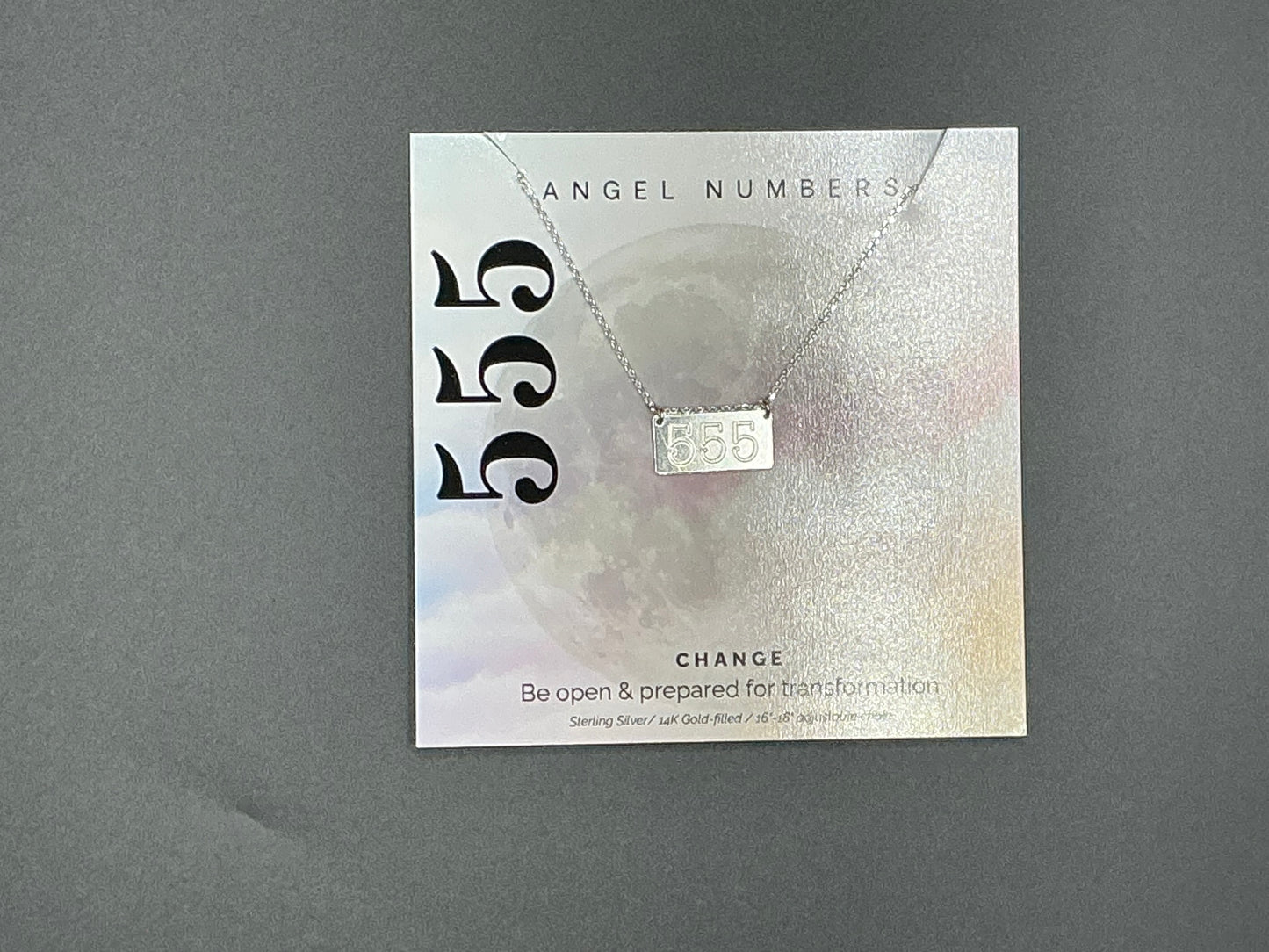 Lotus Jewelry Studio Silver Angel Number 555 16” Necklace