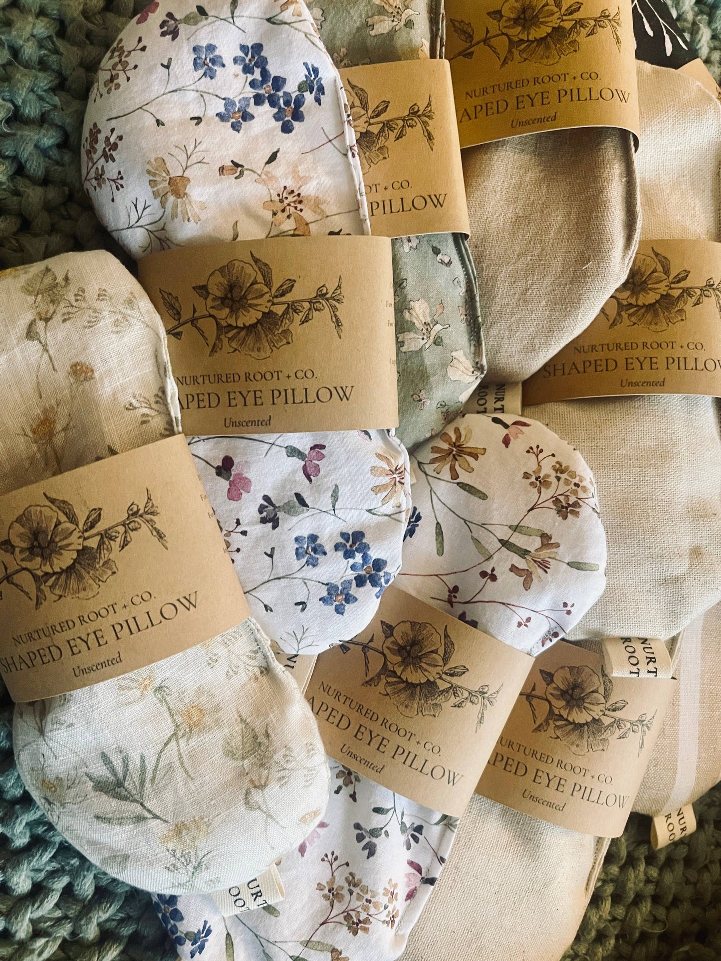 Hot & Cold Shaped Eye Pillow: Floral / Unscented & Lavender