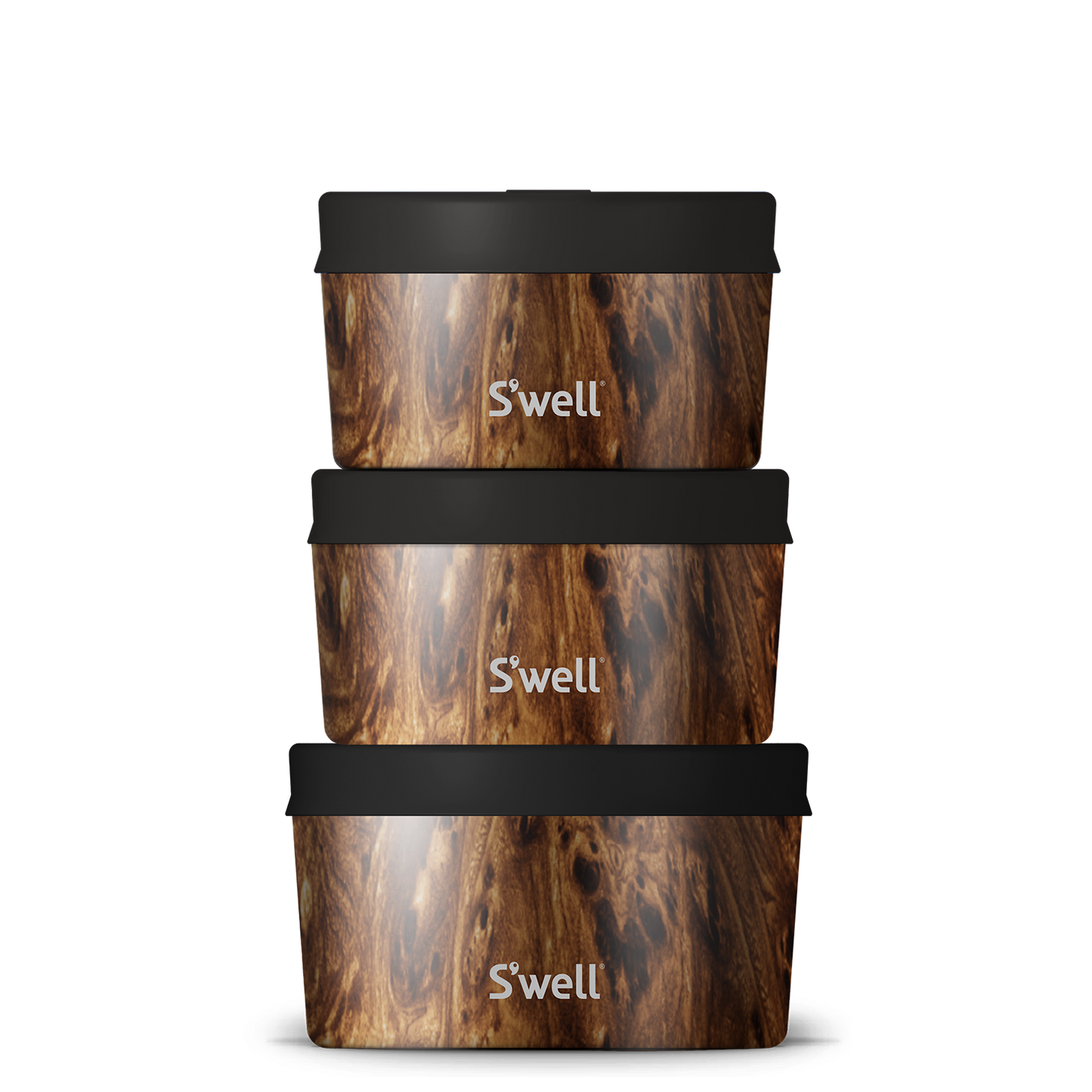 Swell Food Canister Set Teakwood
