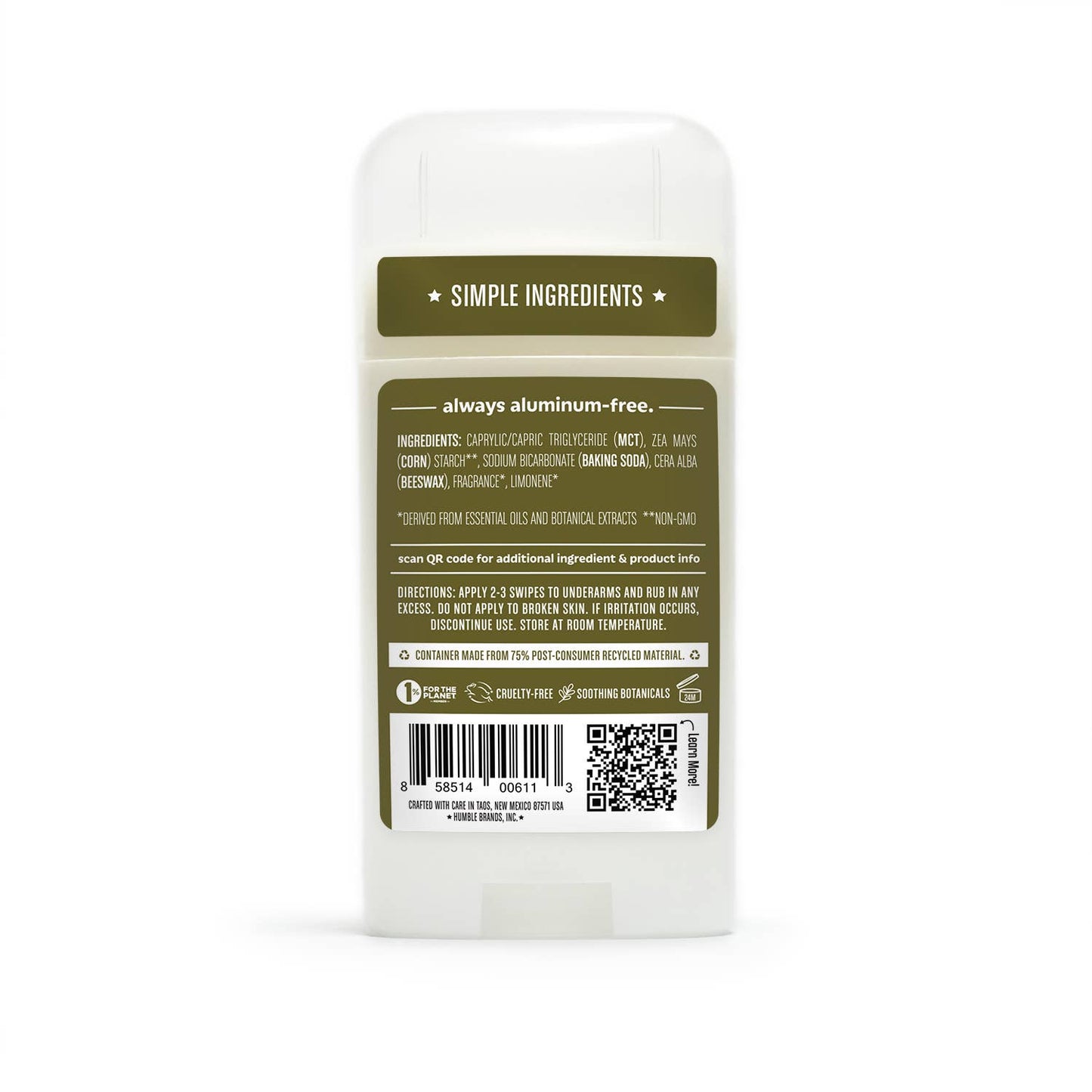 Humble Texas Cedarwood & Grapefruit Original Deodorant