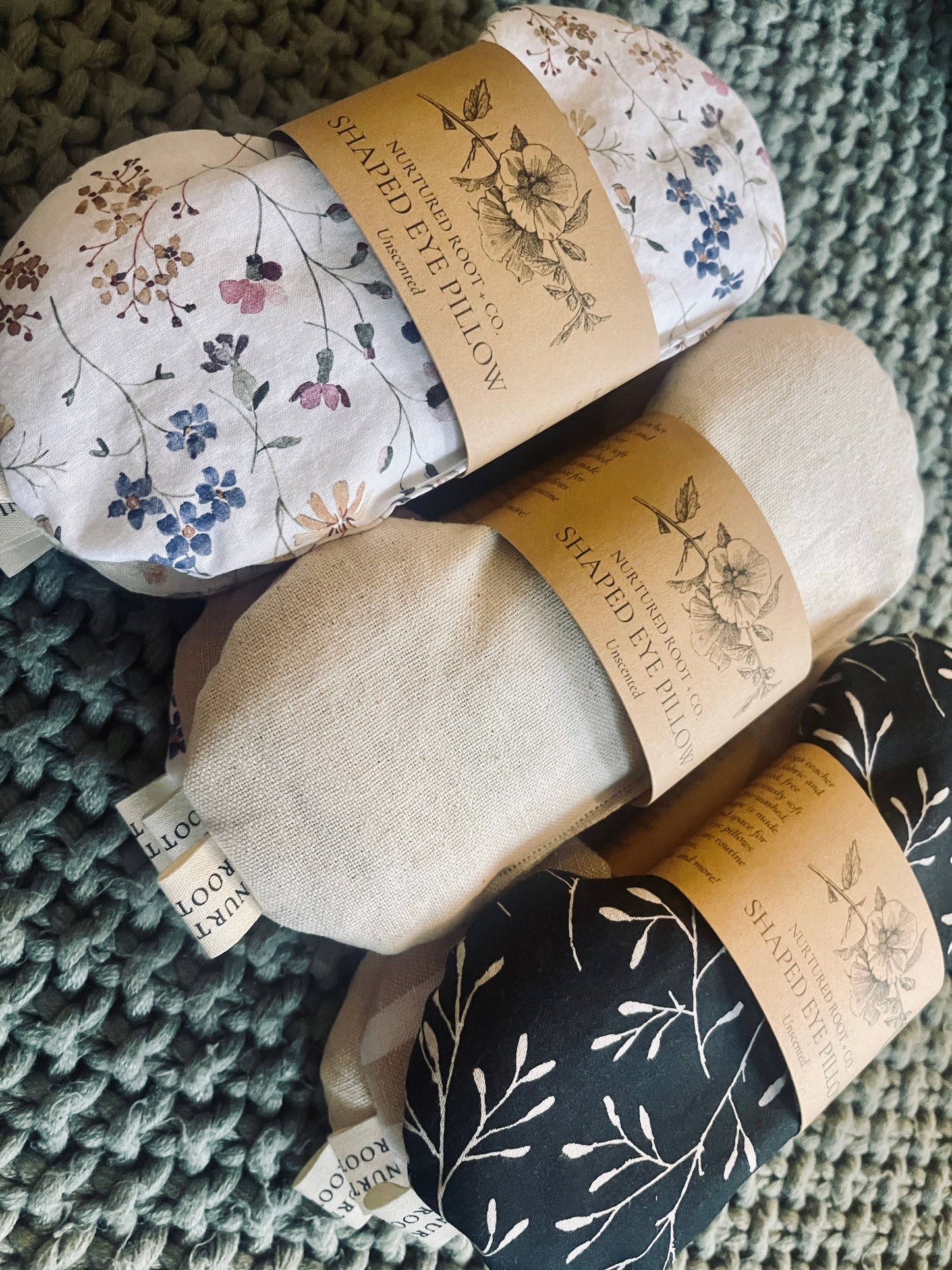 Hot & Cold Shaped Eye Pillow: Floral / Unscented & Lavender