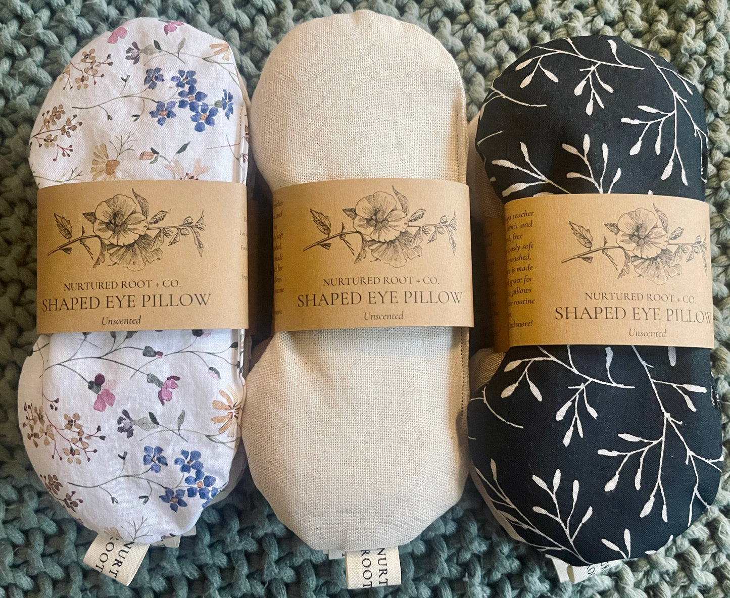 Hot & Cold Shaped Eye Pillow: Floral / Unscented & Lavender