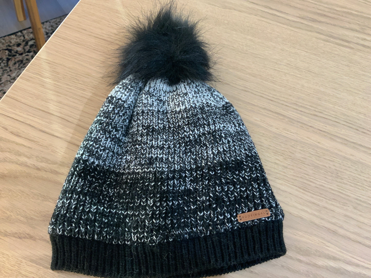 Hat Kooringal Two Tone- Black Pom