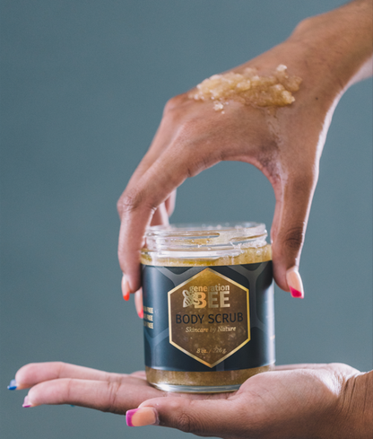 Generation Bee All-Natural Sugar & Salt Body Scrub - 8 oz Glass Jar