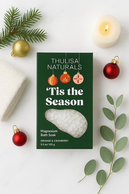 Holiday Bath Salt Soak | Magnesium orange + cranberry
