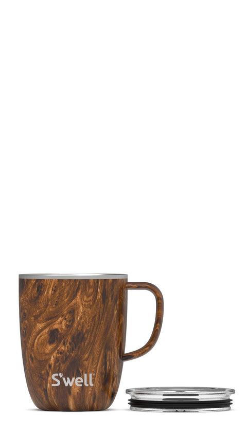 Swell Stainless Steel Teakwood 12oz Mug with Handle