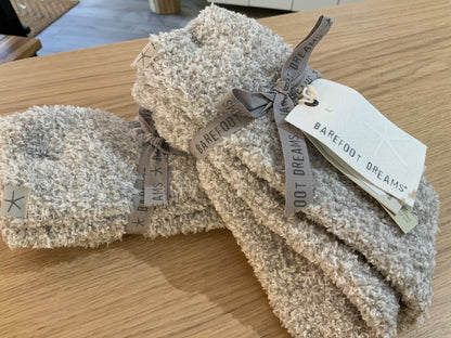Barefoot Dreams Socks Oyster/White