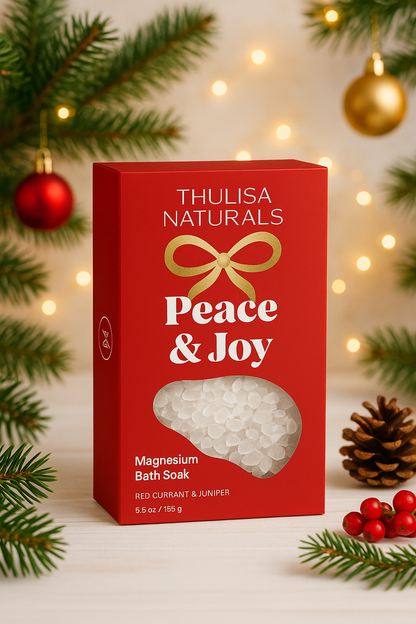 Holiday Bath Salt Soak Red Currant & Juniper Magnesium  – Festive Gift