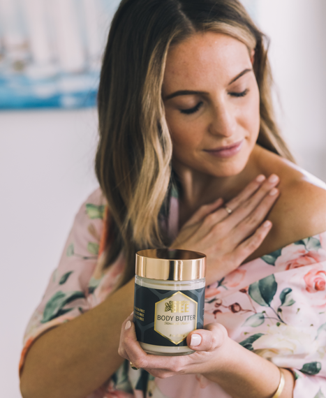 Generation Bee All-Natural Beeswax Body Butter - 8 oz Glass Jar