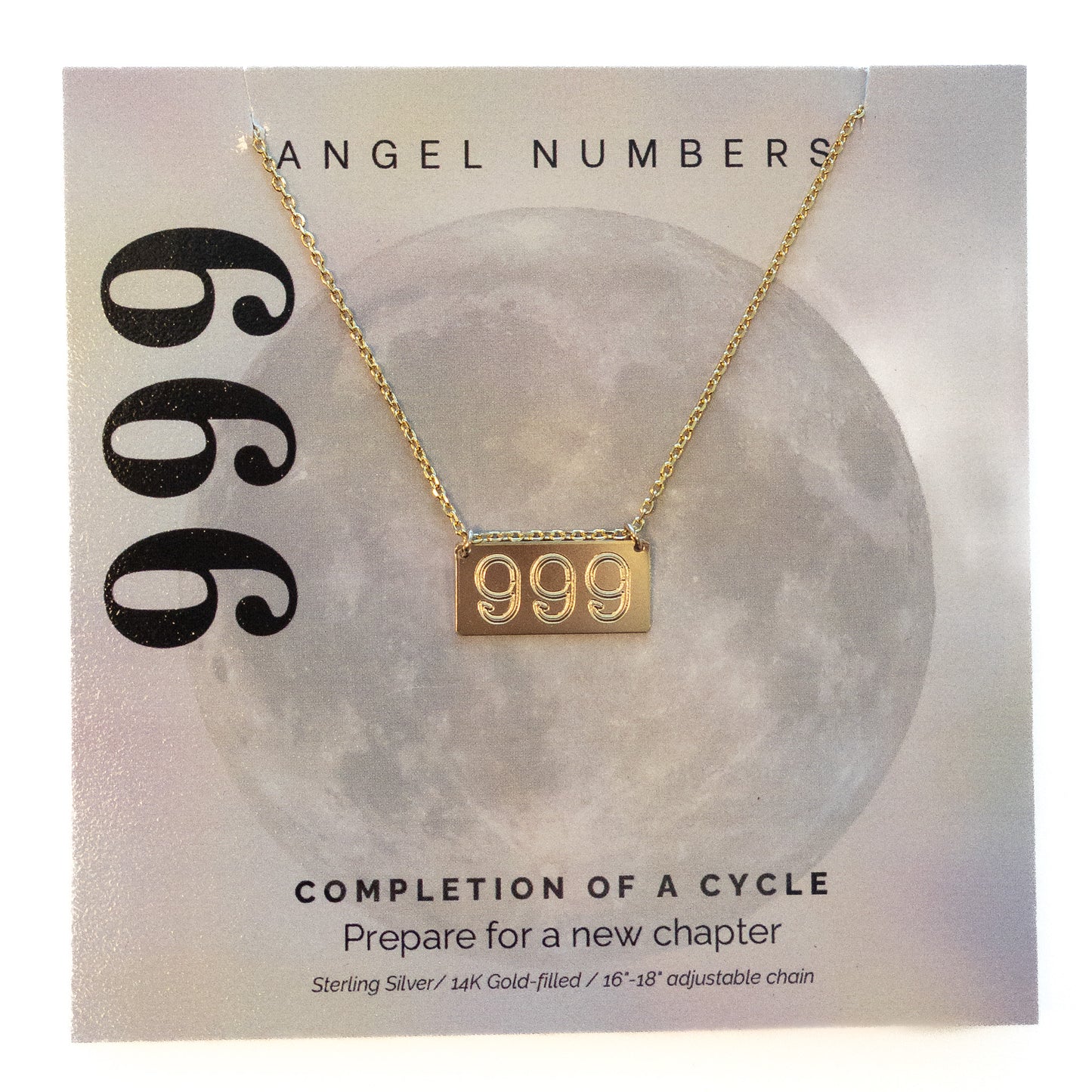 Lotus Jewelry Studio Silver Angel Number 999 16” Necklace