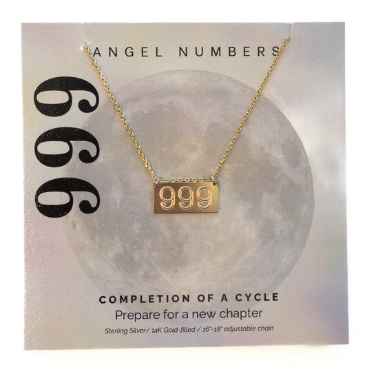 Lotus Jewelry Studio Silver Angel Number 999 16” Necklace