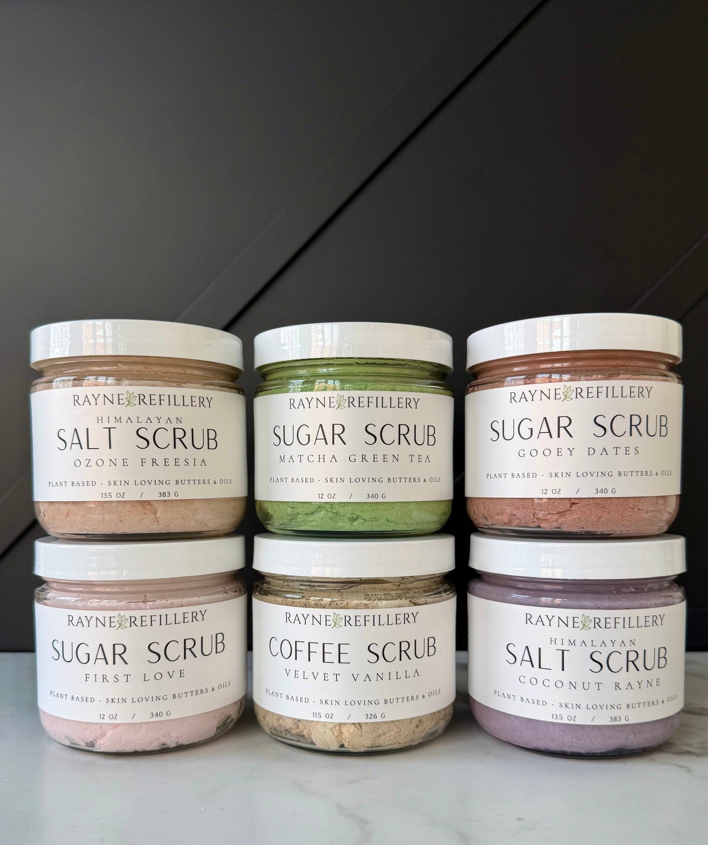 Rayne Refillery Pink Himalayan Salt Scrub - Whipped Exfoliating Body Scrub Ozone & Freesia: Regular