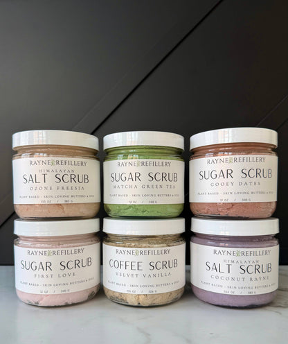 Rayne Refillery Pink Himalayan Salt Scrub - Whipped Exfoliating Body Scrub Ozone & Freesia: Regular