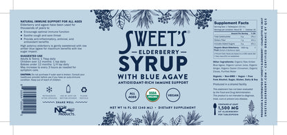 Elderberry Syrup with Blue Agave (SHELF STABLE) - 16 oz