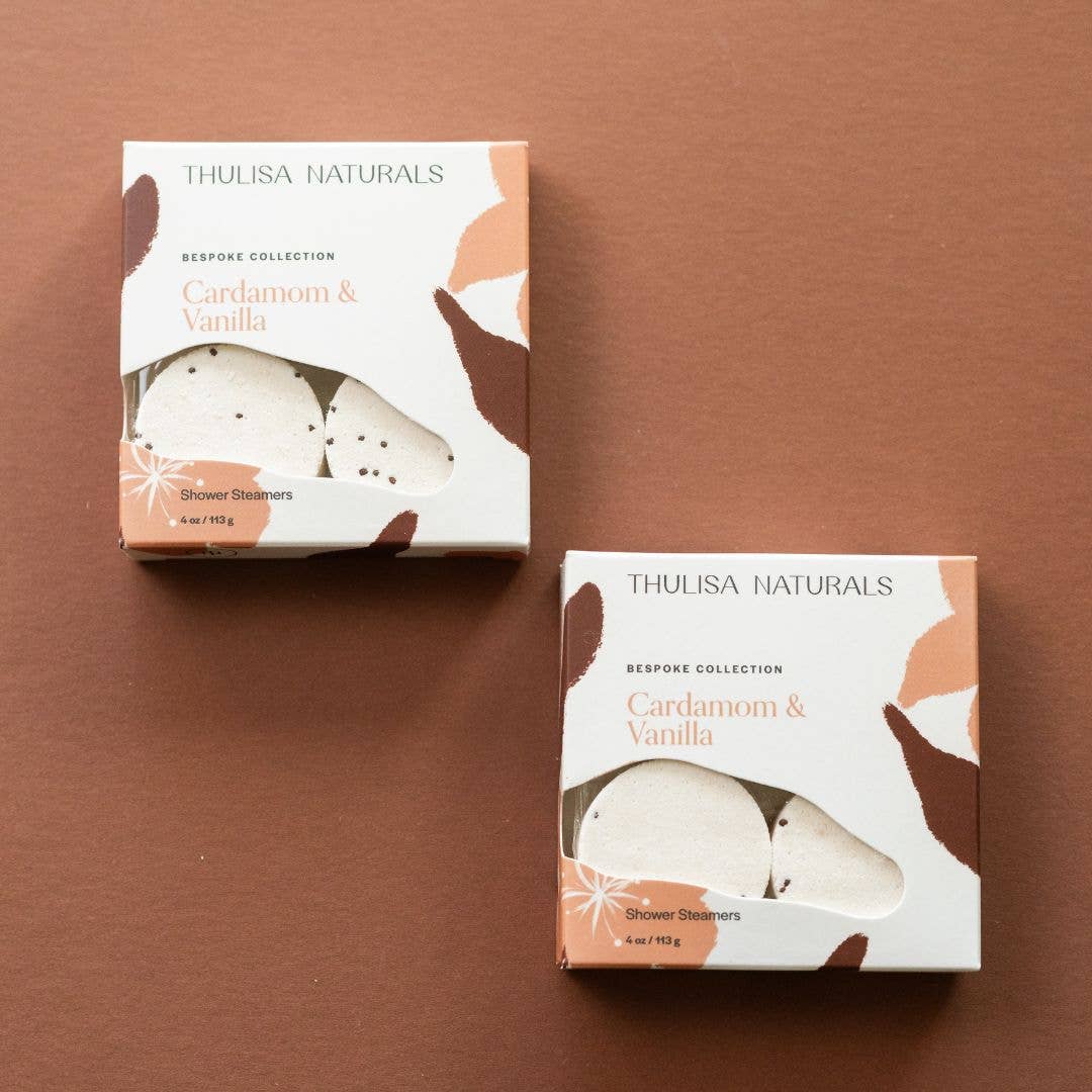 Thulisa Naturals Fall Shower Steamers | Cardamom + Vanilla | 4 pack gift set