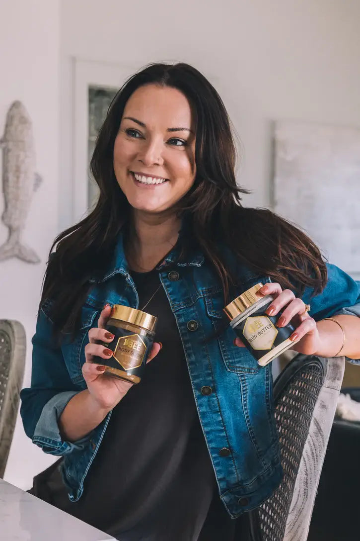 Generation Bee All-Natural Sugar & Salt Body Scrub - 8 oz Glass Jar