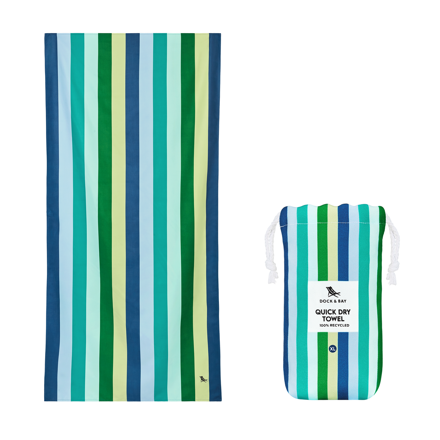 Dock & Bay Quick Dry Towels - Summer - Cool Lagoon: Large (160x90cm)