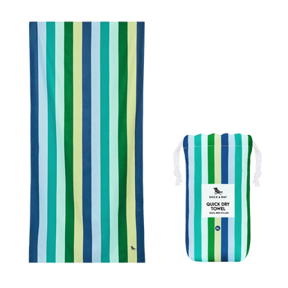 Dock & Bay Quick Dry Towels - Summer - Cool Lagoon: Large (160x90cm)