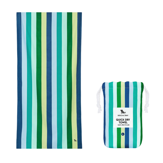 Dock & Bay Quick Dry Towels - Summer - Cool Lagoon: Large (160x90cm)