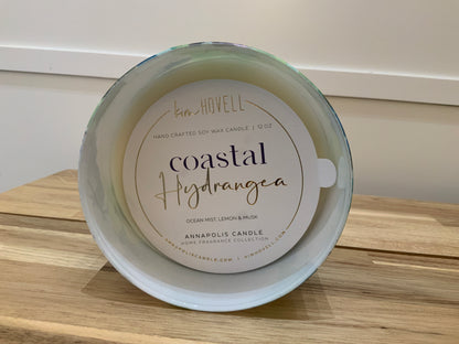 Annapolis Candle COASTAL HYDRANGEA 3 wick candle Kim Hovell