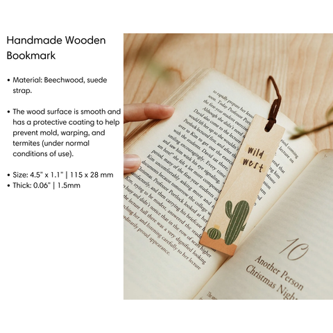 Floral Wood Bookmarks - Fall Decor & Gifts