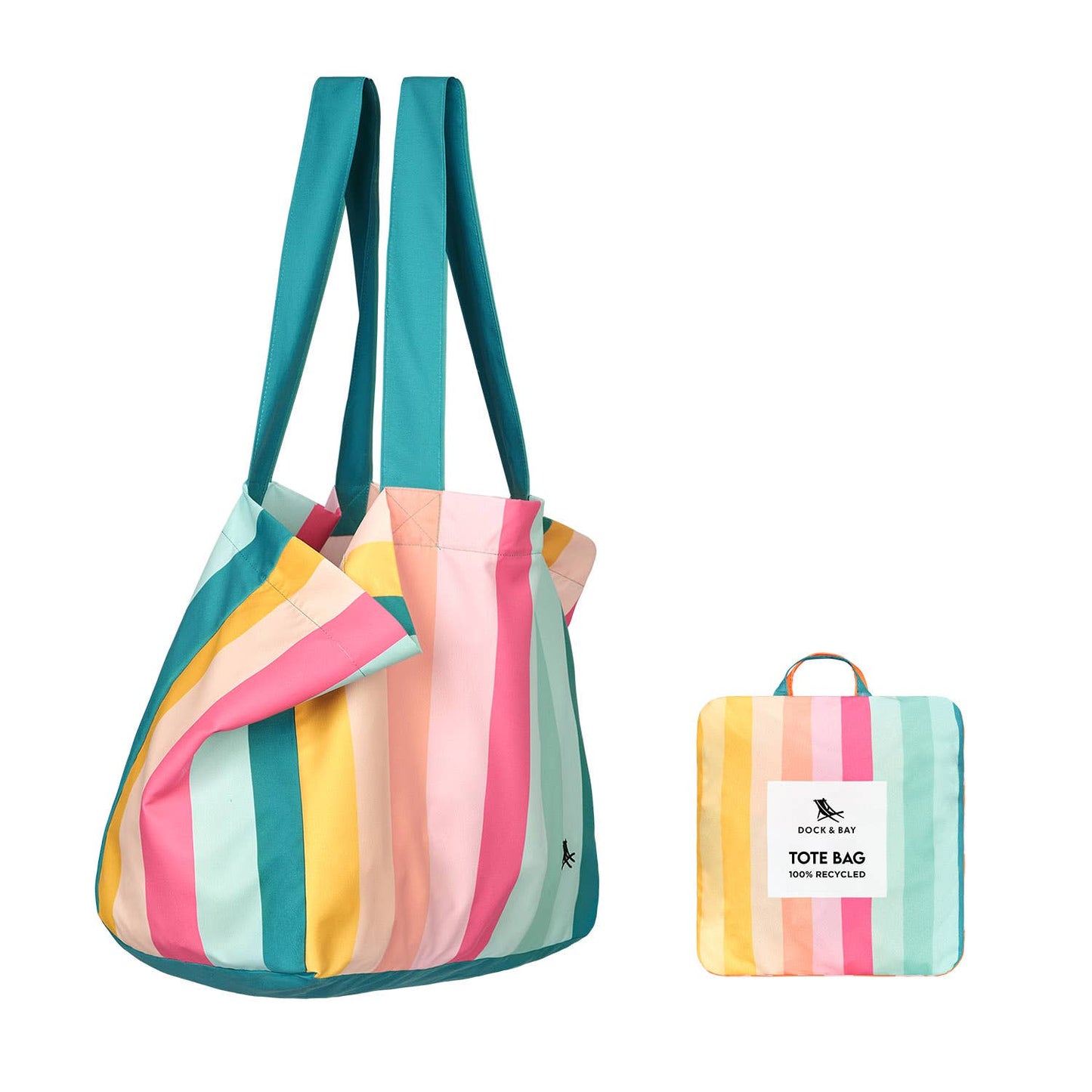 Dock & Bay Everyday Tote Bag - Coastal Candy: Medium (15x7")