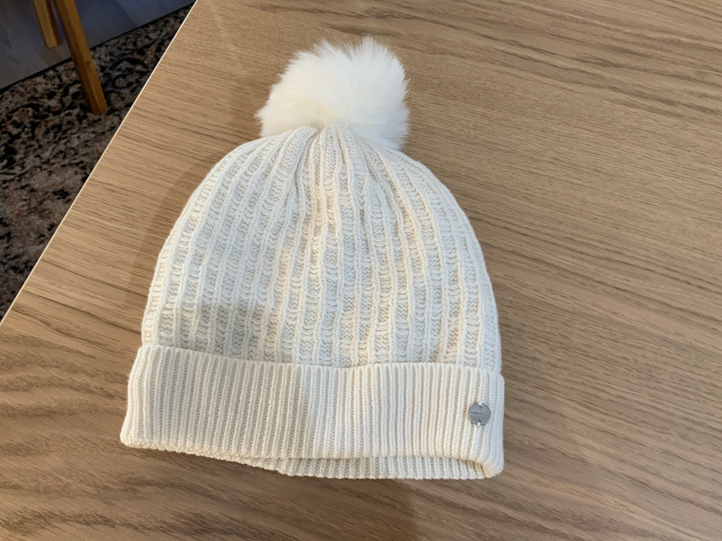 Hat Kooringal Cream Beanie with Pom