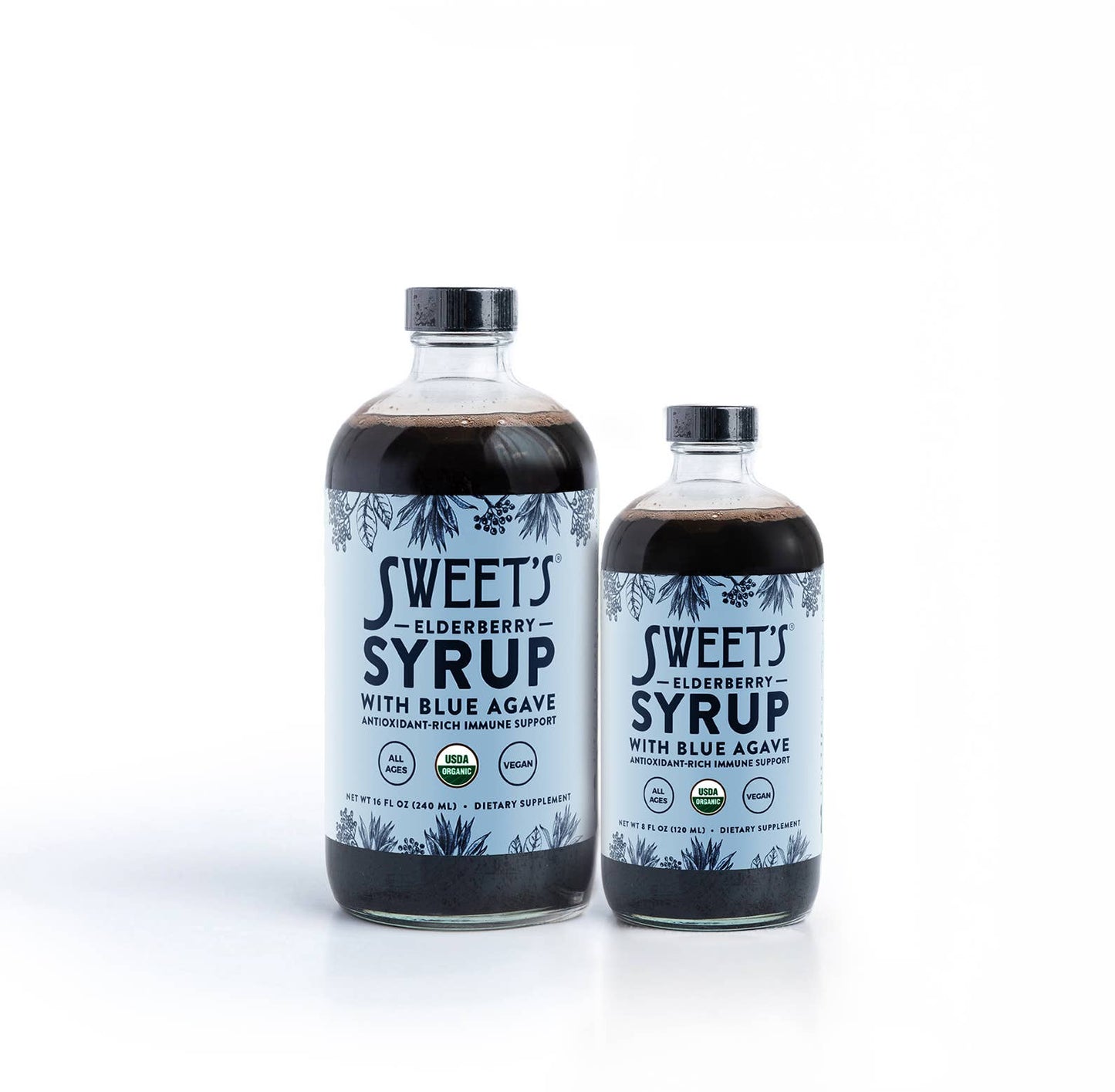 Elderberry Syrup with Blue Agave (SHELF STABLE) - 16 oz