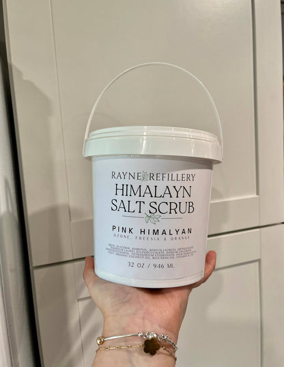Rayne Refillery Pink Himalayan Salt Scrub - Whipped Exfoliating Body Scrub Ozone & Freesia: Regular