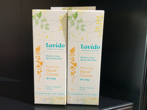 Lavido hand cream (contains almond oil)