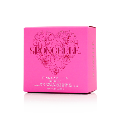 Spongelle Pink Camellia Heart Buffer | Valentines Day Gifts