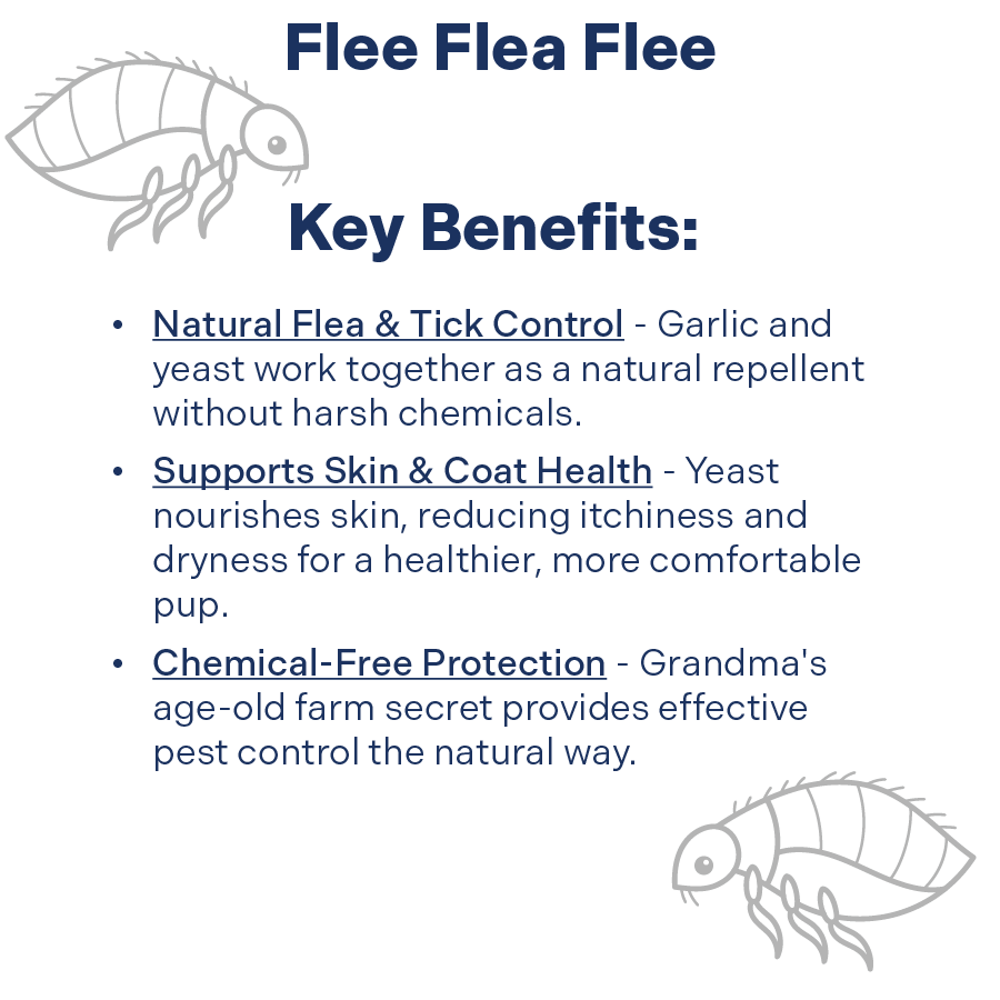 Flee Flea Flee Natural Yeast & Garlic Formula Dog Supplement
