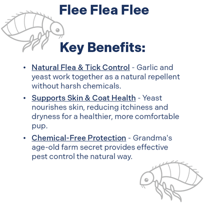 Flee Flea Flee Natural Yeast & Garlic Formula Dog Supplement