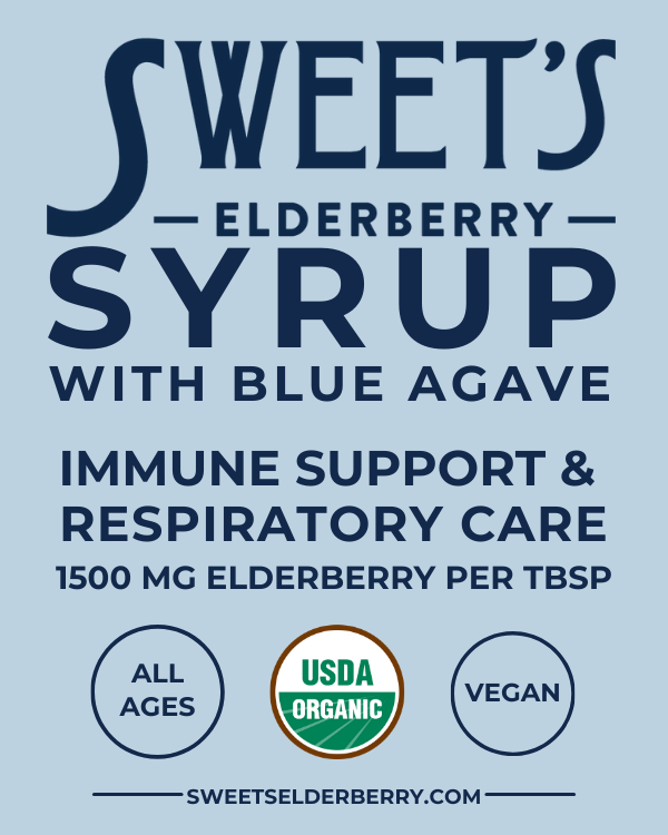 Sweet’s Elderberry Syrup with Blue Agave  (SHELF STABLE) - 8 oz