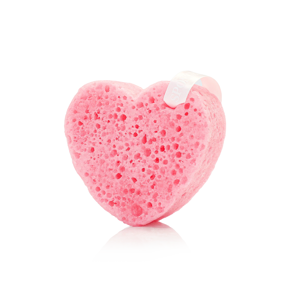 Spongelle Pink Camellia Heart Buffer | Valentines Day Gifts