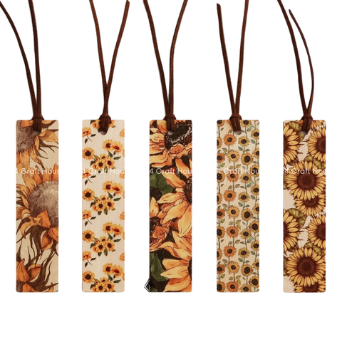 Floral Wood Bookmarks - Fall Decor & Gifts