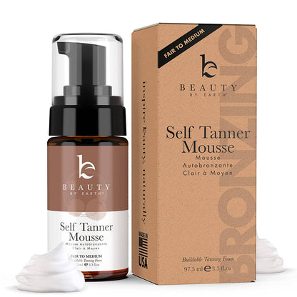 Self Tanner Body Tanning Mousse (3 Shades, 2 Sizes): Fair to Medium / 7.5oz