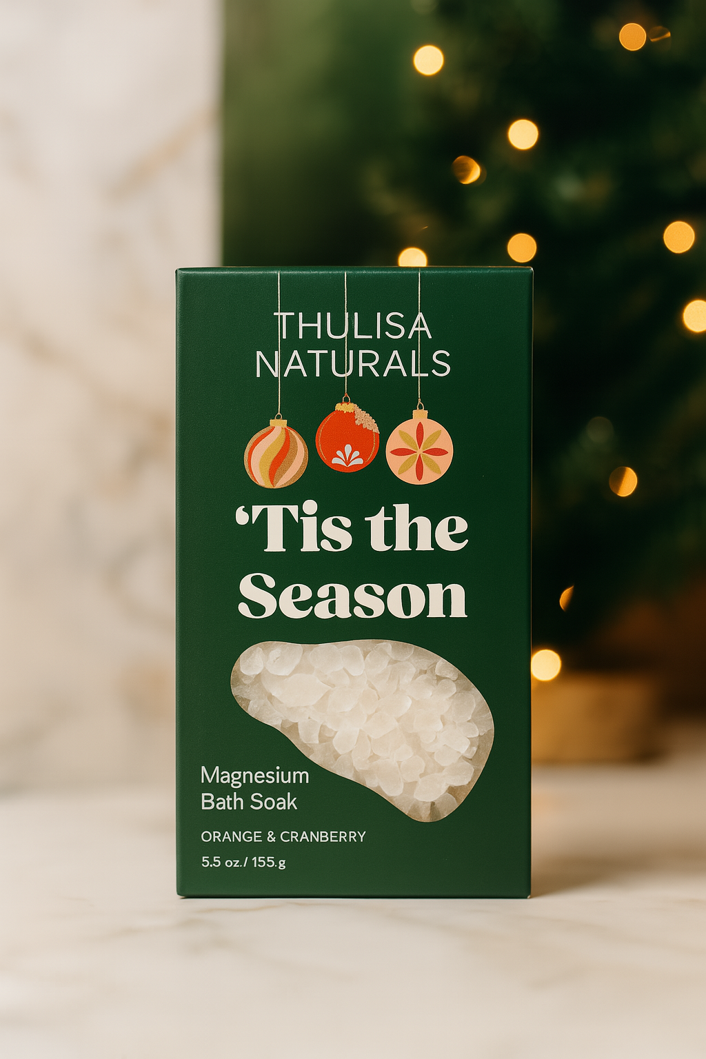 Holiday Bath Salt Soak | Magnesium orange + cranberry